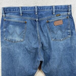 VTG Wrangler Jeans Men 38x30 Blue Cowboy Cut 936 Slim Fit Western Rodeo Made USA